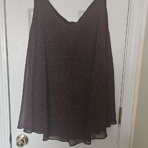 Elegant Black and Red Polka Dot Skirt